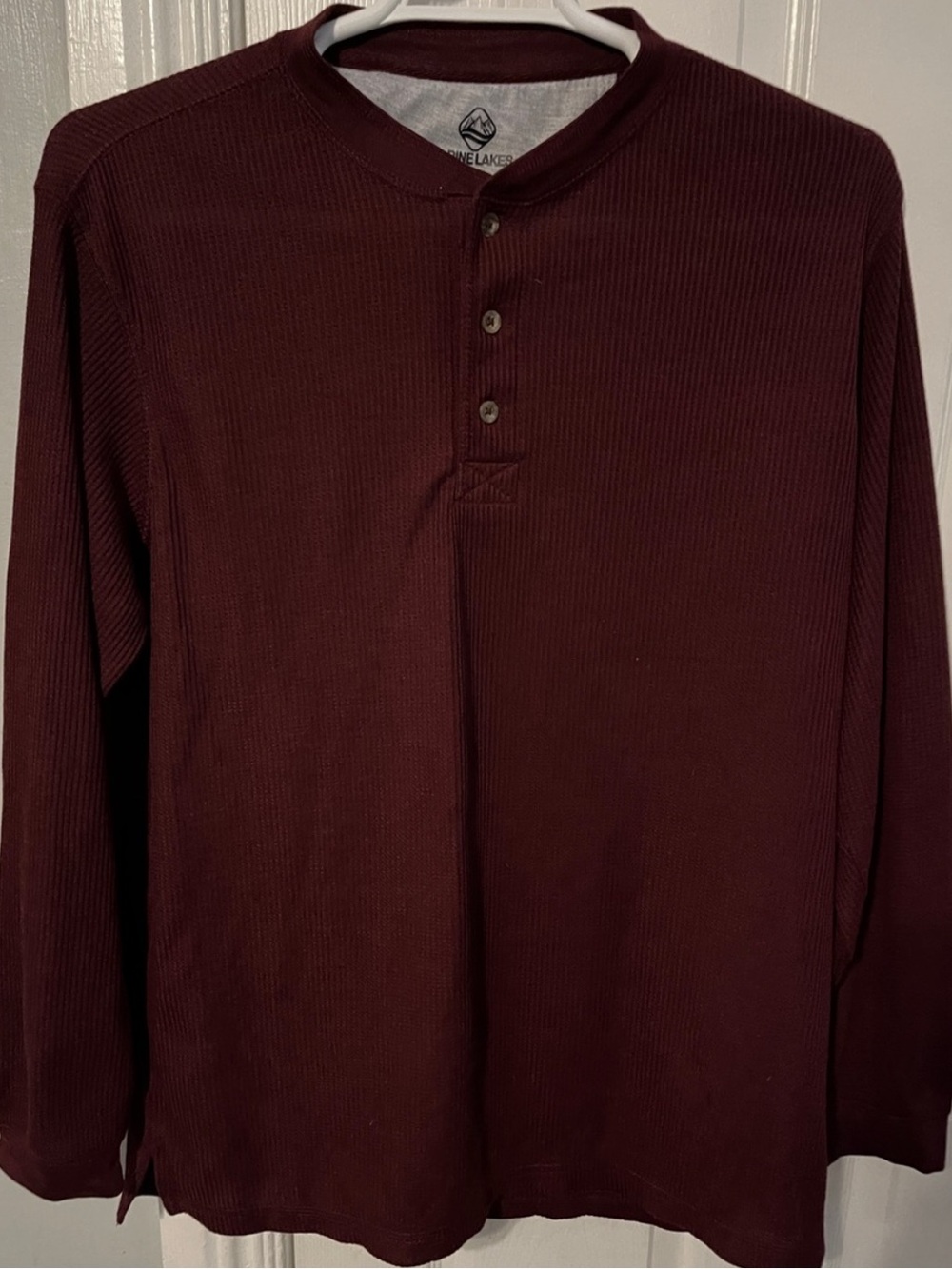 Alpine Lakes Long Sleeve Henley Shirt - Burgundy